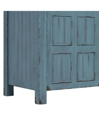 36" Solid Wood Bathroom Vanity Set with Ceramic Sink & Distressed Finish Storage Cabinet Organizer