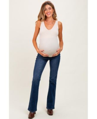 Maternity Dark Wash Super High Rise Bootcut Jeans