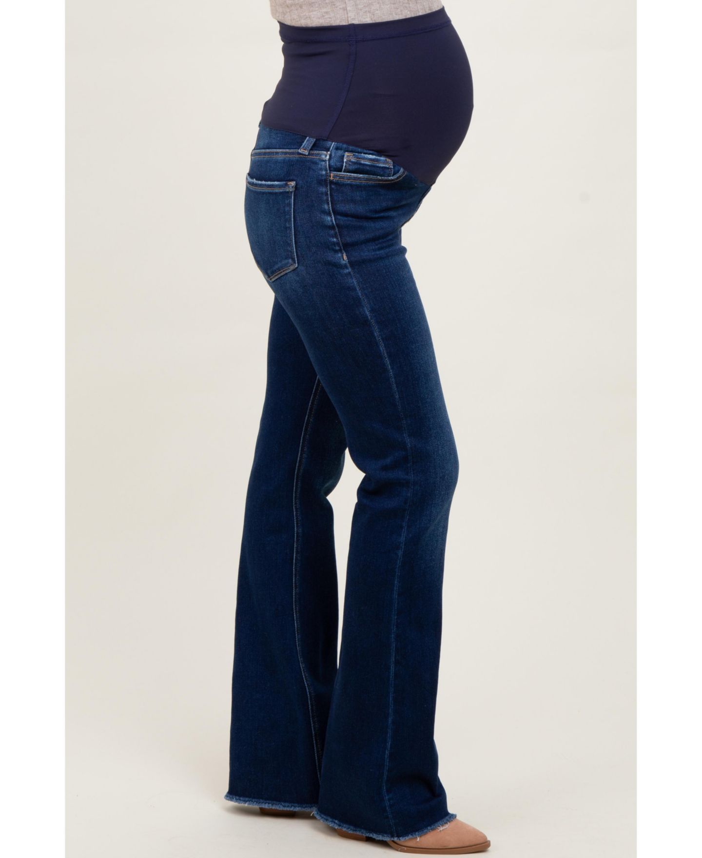 Женские джинсы Pinkblush Navy Raw Hem Bootcut, цвет: Тёмно-синий — фото 2