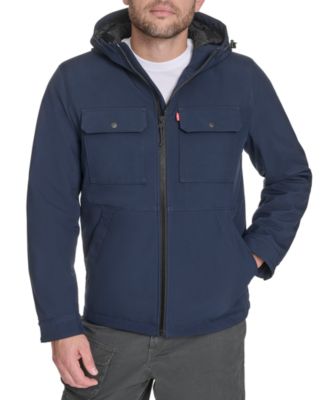 Men's Rib Stop Softshell with Hood Jacket 