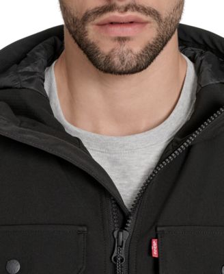 Men's Rib Stop Softshell with Hood Jacket 