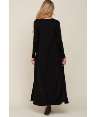 Pink Ribbed Sleeveless Dress Cardigan Maternity Set