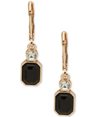 Anne Klein - Gold Tone Bright Crystal Jet Drop Earrings