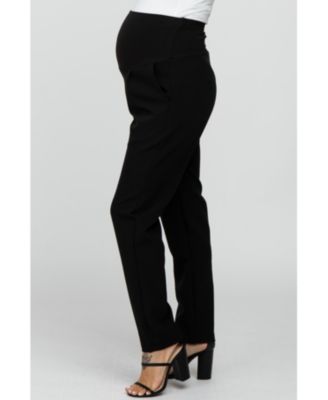 Maternity Navy Blue Pleated Relax Fit Pants