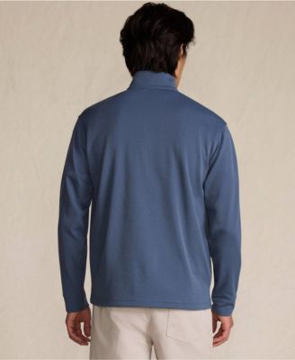 Men's Long Sleeve Cooling Performance Pique Quarter Zip