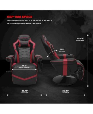 Reclining Gaming Chair with Footrest, Gaming Chair Recliner