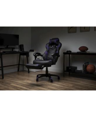 Gaming Chairs For Adults With Headrest Pillow - Purple