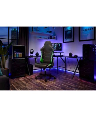Racing Style High Back PC Computer Desk Office Chair - Green
