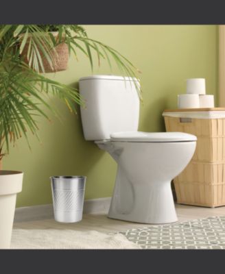 5 Liter Waste Basket Can for Garbage, Round Open Top Trash Can for Bathroom Bedroom, Kitchen, Stainless Steel, Fingerprint Resistant