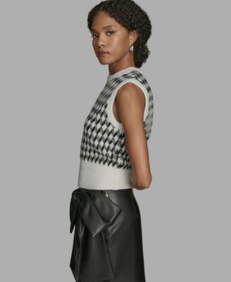 Women's Diamond Crewneck Sweater Vest