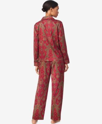 Women's Long Sleeves Notch Collar Pajama Set