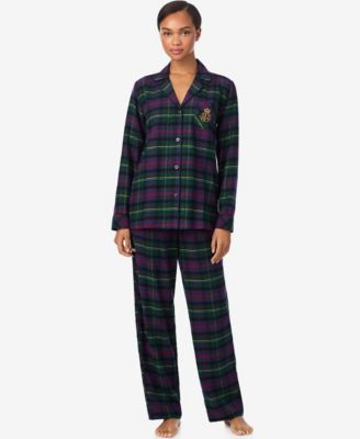 Women's Long Sleeves Notch Collar Pajama Set