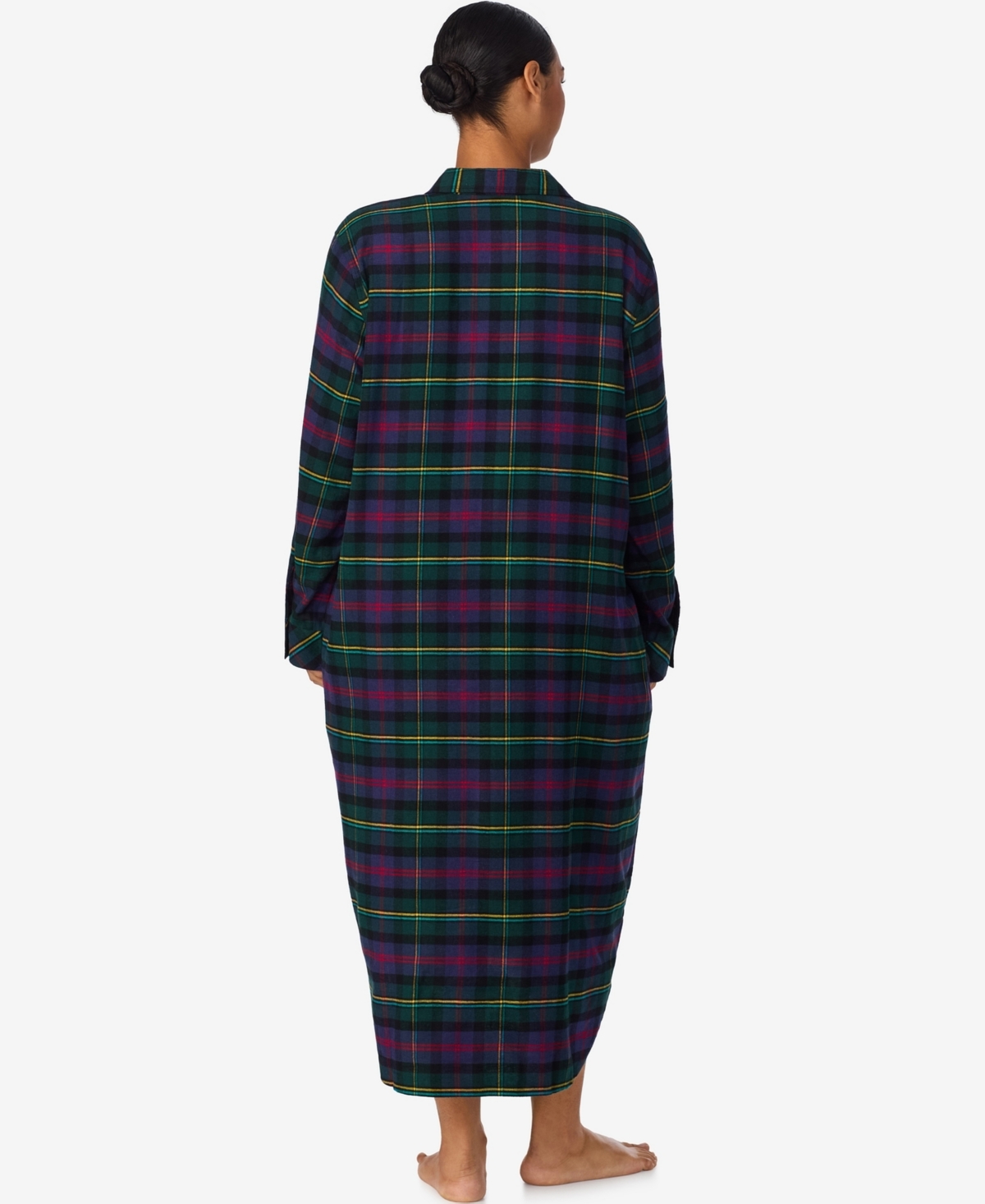 Ralph Lauren Plus Size Long Sleeve Sleepshirt In Blue