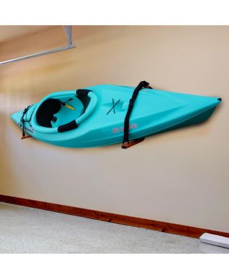 Kayak Storage Hooks - Set of 2 Wall Mount Garage Hangers - 125lbs Capacity Rack for Paddleboards, Surfboards, or Snowboards by (Orange)