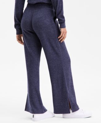 Women's High-Rise Wide-Leg Knit Pants