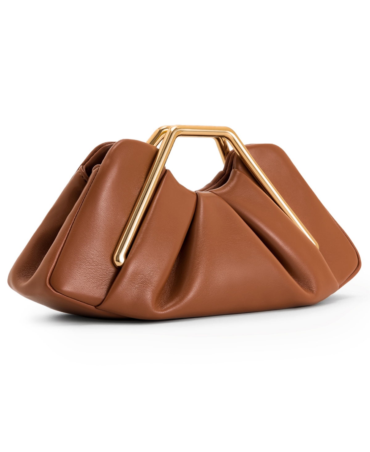 Jw Pei Lila Metal Frame Clutch In Brown