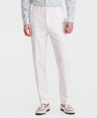 Men's Slim-Fit Linen-Blend Suit Separates Pants