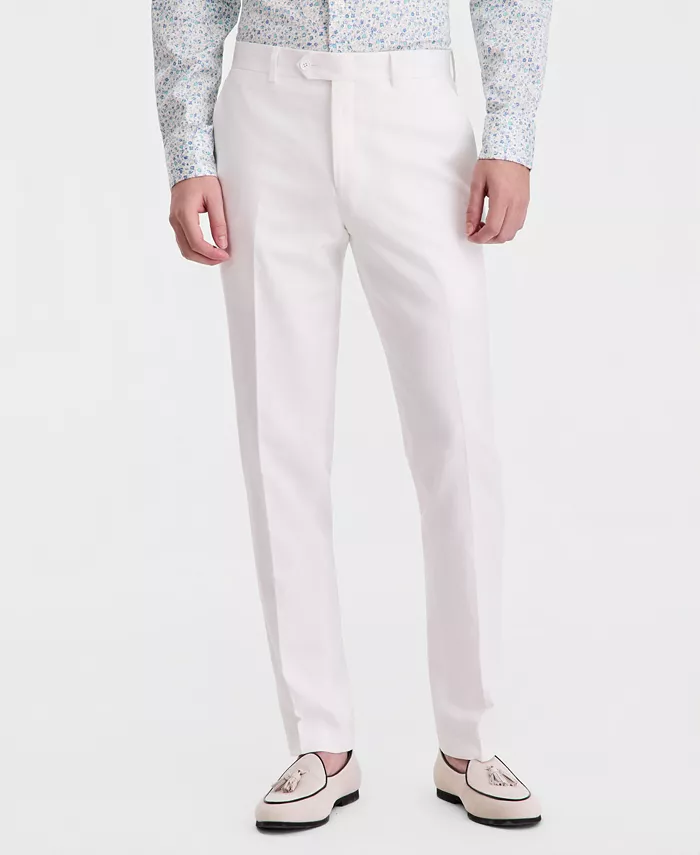 Men's Slim-Fit Linen-Blend Suit Separates Pants - thumbnail 6