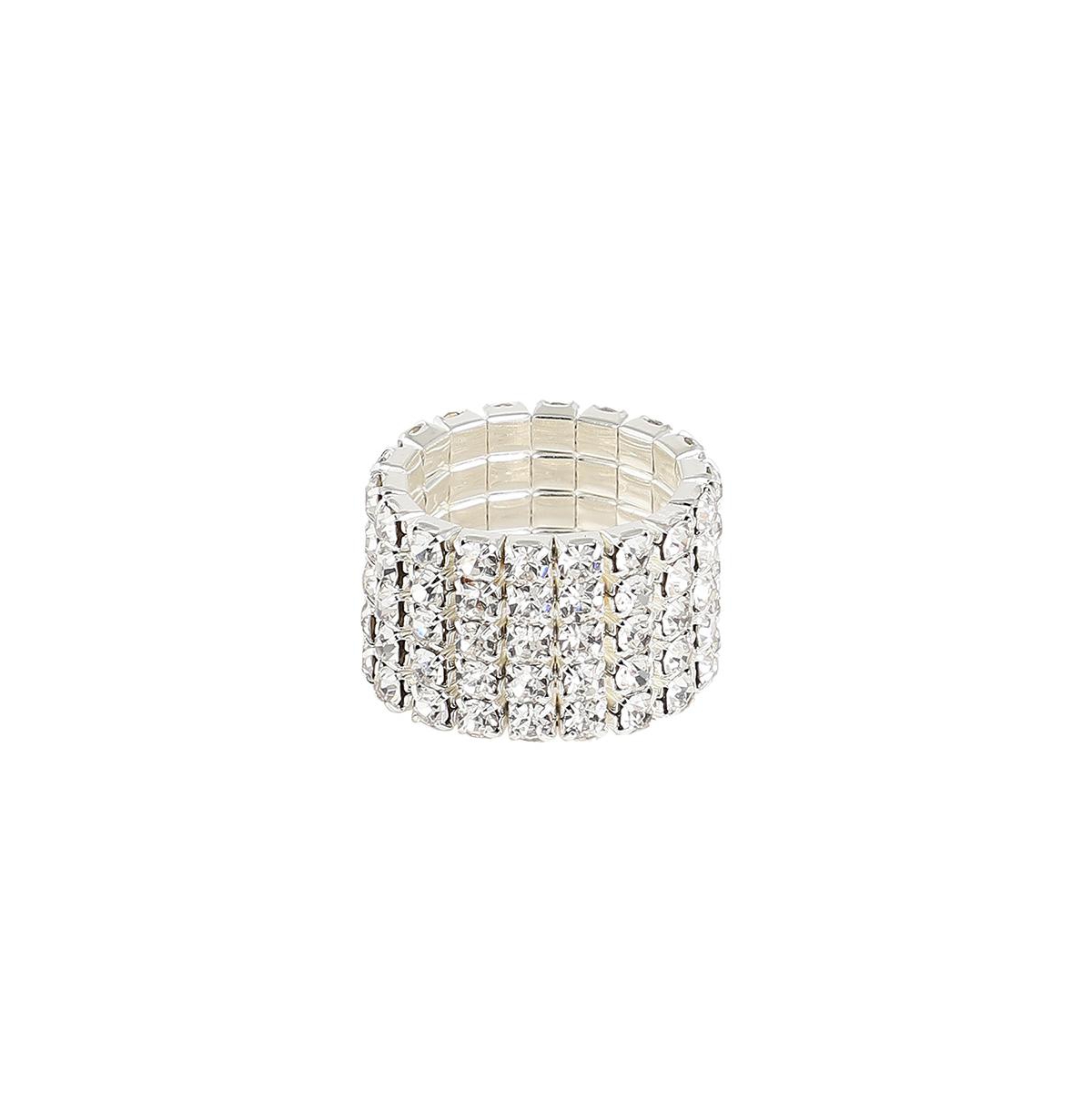 Sohi Women Silver Coloured Ring In Metallic