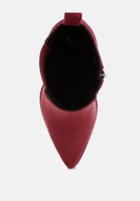 Womens Dalton Studs Embellished High Ankle Boots