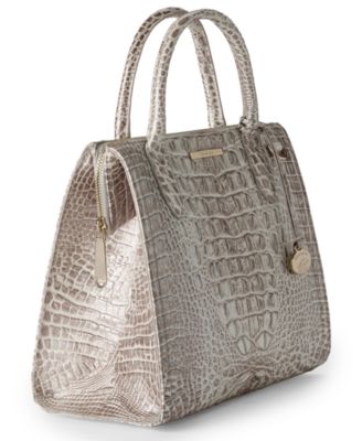 Caroline Melbourne Embossed Leather Satchel Bag