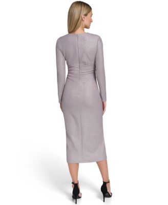 Women's Ruched Long Sleeve Dress