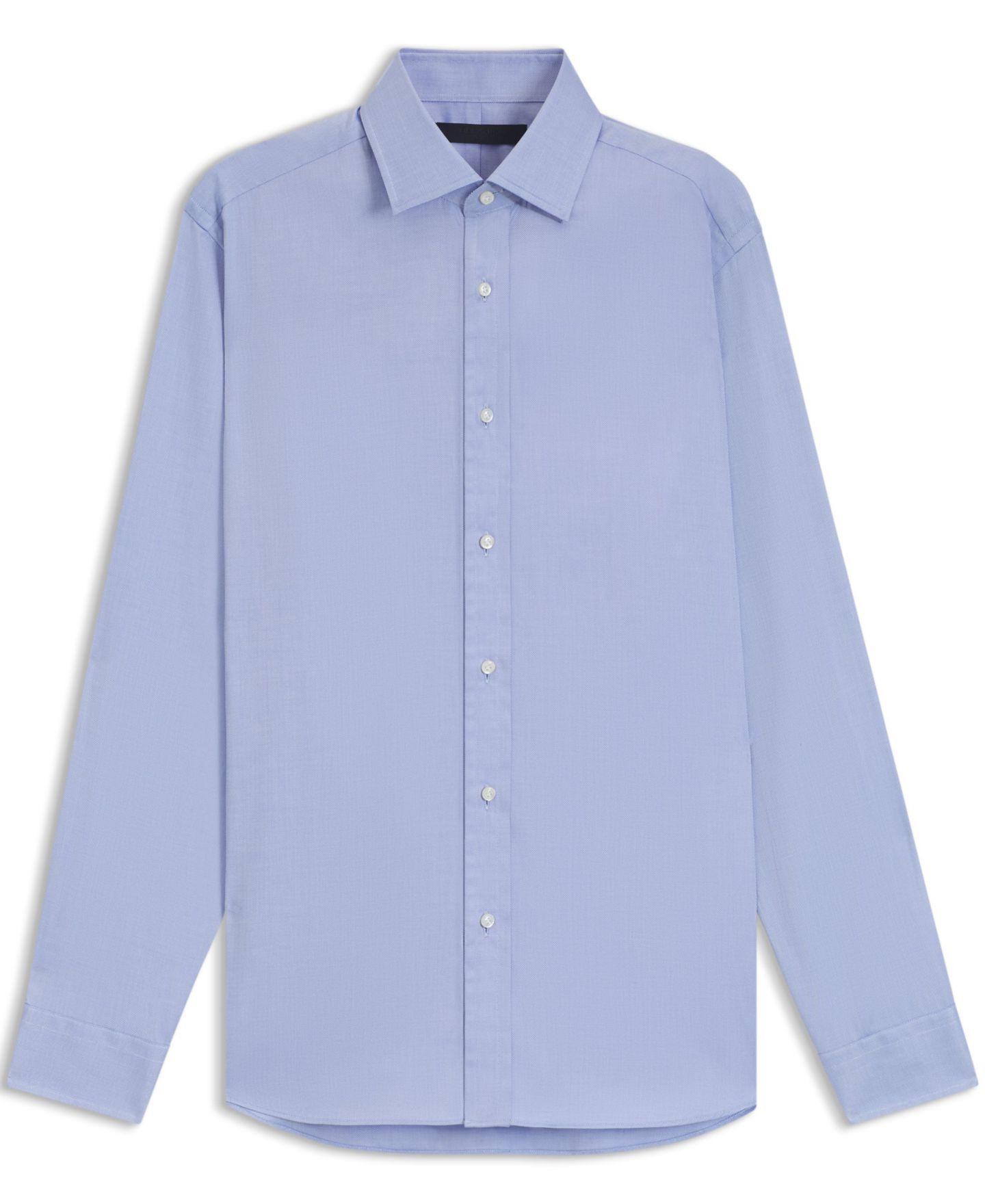 Мужская рубашка Hugo Boss Beckham x BOSS Oxford Cotton Slim-Fit Dress Shirt, цвет: Тёмный синий — фото 3