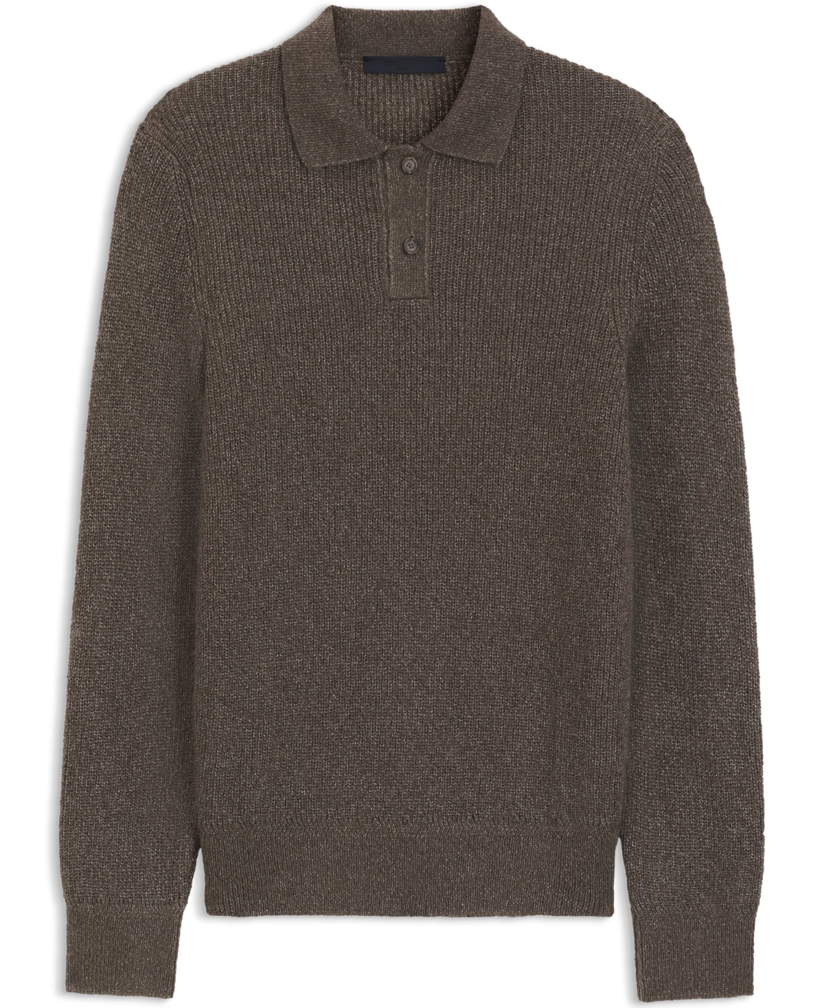 Hugo Boss Boss By  Men's Beckham X Boss Mouline Rib Polo-collar Sweater In Brown