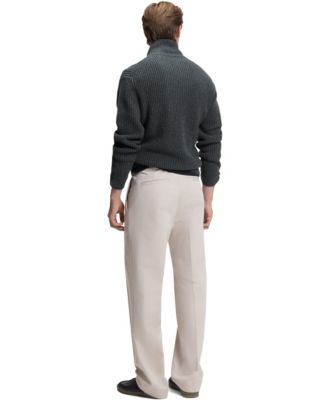 Men's BECKHAM x BOSS Wool Cashmere Zip-Up Cardigan