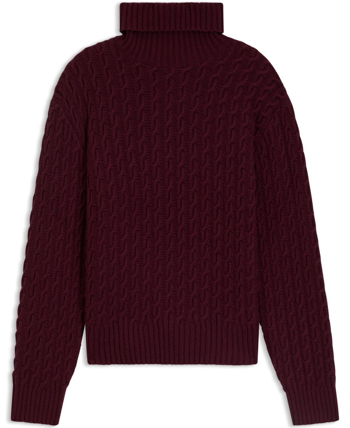 Hugo Boss Boss By  Men's Beckham X Boss Wool Cashmere Cable-knit Sweater In Burgundy