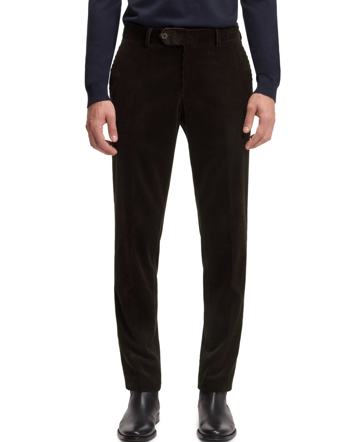 Hugo Boss Boss By  Men's Beckham X Boss Striped Cotton Pleat-front Pants In Black