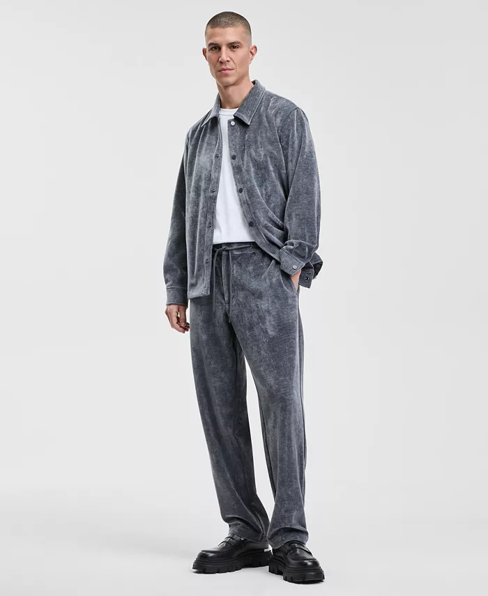 Men's Relaxed Soft Twill Tapered Drawstring Pants