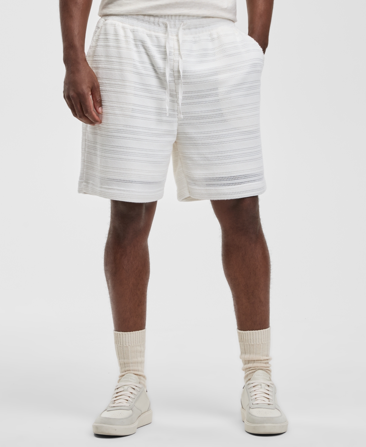 Mode of One Men's Textured Drawstring 7" Shorts, Macy's Exclusive