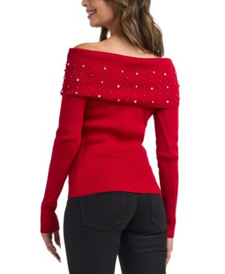 Women's Off-The-Shoulder Pull-On Sweater