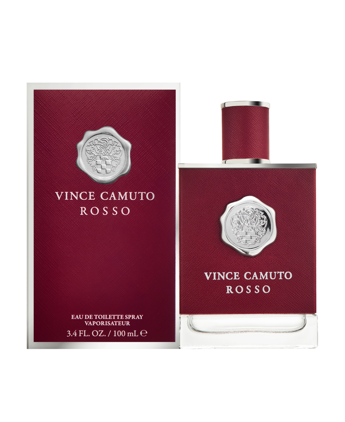 Vince Camuto Men's Rosso Eau De Toilette Fragrance, 3.4 Oz. In Transparent