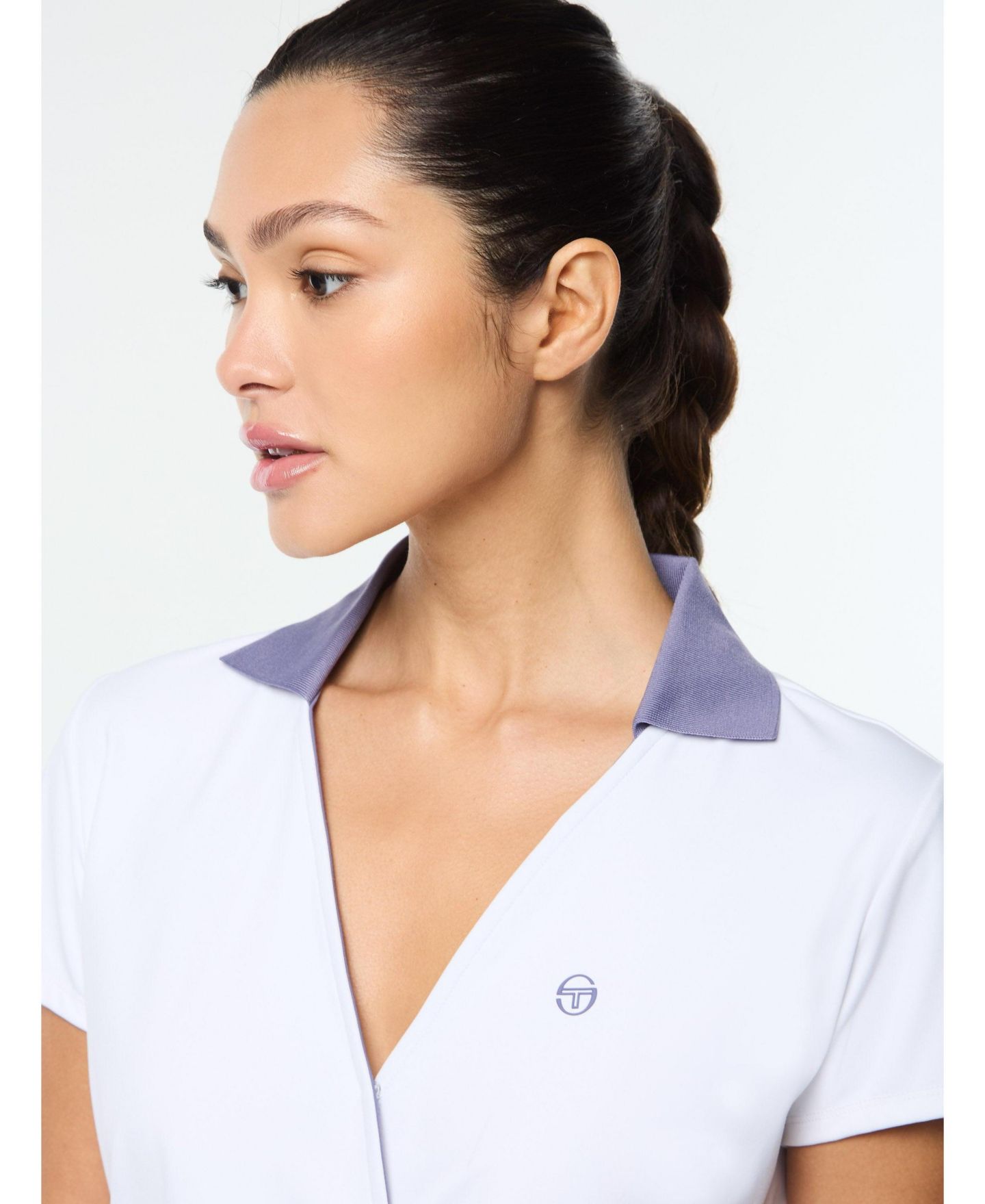 Женское поло Sergio Tacchini Agata Wrap Polo, цвет: Яркий белый — фото 7