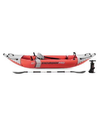 Excursion Pro K1 Single Person Inflatable Vinyl Fishing Kayak w/ Oar/Pump