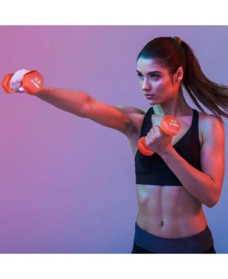 Neoprene Dumbbell Free Hand Weight Set with Rack