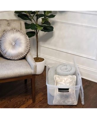 66 Qt Clear Storage Organizing Container Bin with Latching Lids, (2 Pack