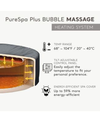 28429EP PureSpa Plus 4 Person Inflatable Hot Tub Bubble Jet Spa, 77" x 28"