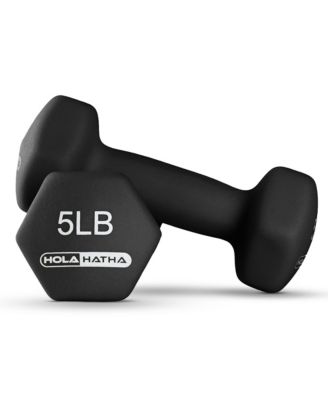 5, 10, and 15 Pound Neoprene Dumbbell Free Hand Weight Set with Rack