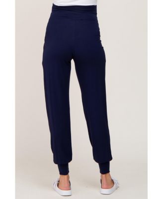 Maternity Navy Blue Band Jogger Pants