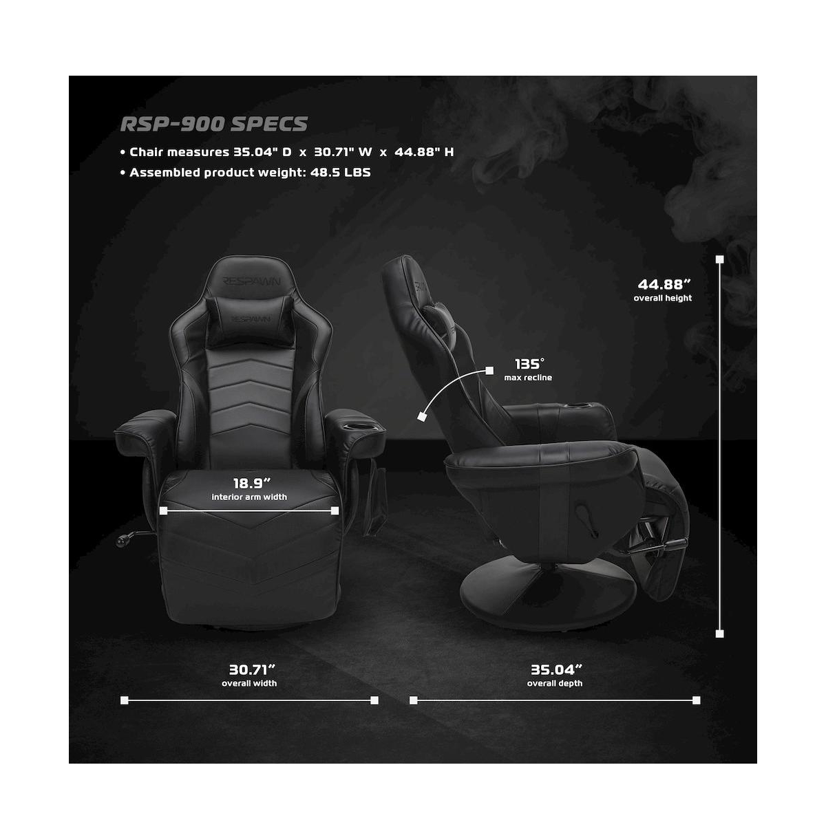 Respawn Reclining Gaming Chair with Footrest, Gaming Chair Recliner
