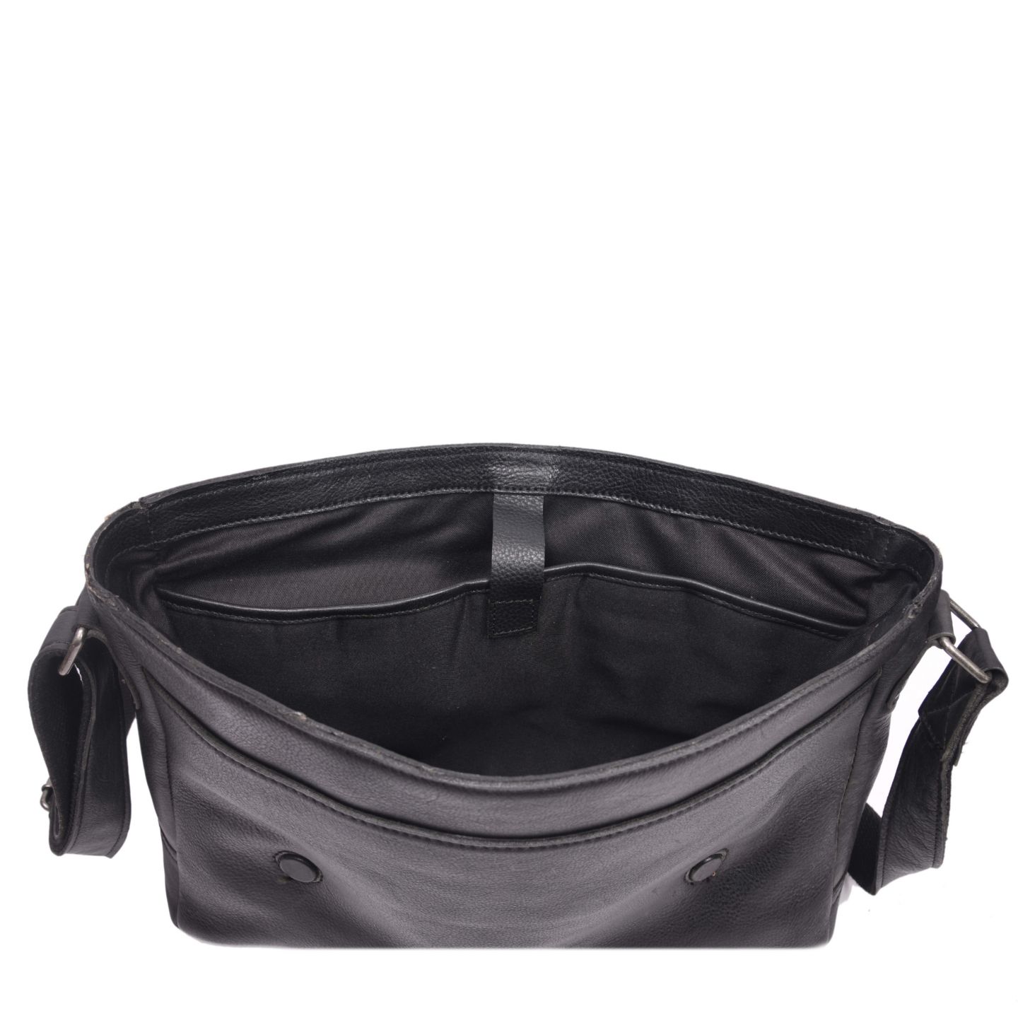 Сумка Aaron Leather Goods Vintage Black Genuine Leather Messenger Bag Laptop Briefcase Satchel Crossbody Shoulder Bag for Men Women - Office, Travel & Everyday Use — фото 5