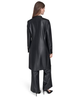 Women's Mandarin Collar Hook and Eye Closure Jacket