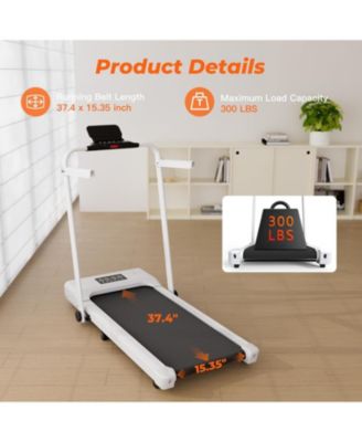 Superun 3-in-1 treadmill w/ handlebar. 300LB cap, 3.0HP motor, LED display, remote & APP control. Foldable for small home/office spaces