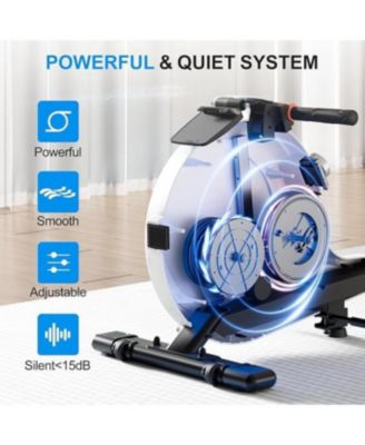 Adjustable 32-Level Magnetic Resistance Long Slide Rail Smart Rowing Machine with PitPat App
