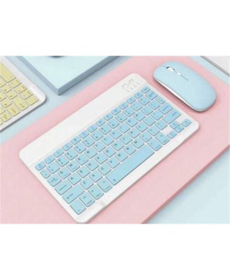 Portable Wireless Keyboard And Mouse Combination,Ultra-Thin Design, Rechargeable Battery, 550mAh,Compatible With Laptops, Ipads, Android, Silent Click