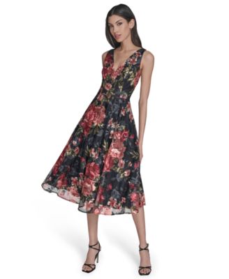 Eliza J - Women's Sequin Soutache Sleeveless A-Line Dress