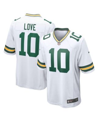 Nike - Men's Jordan Love White Green Bay Packers Game Jersey